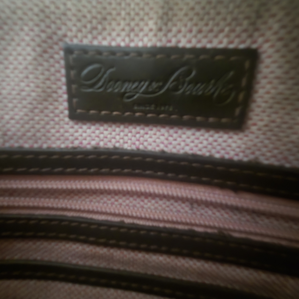 Dooney & Bourke Brown Croc-Embossed Leather Bag - Picture 10 of 12